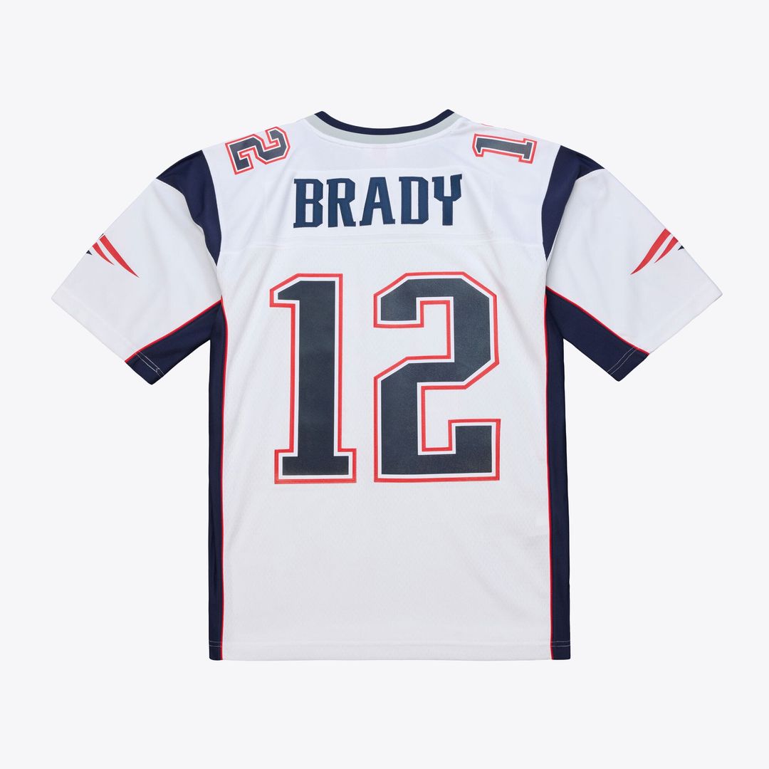 Men's New England Patriots Tom Brady Mitchell & Ness White 2000 Legacy Replica Jersey