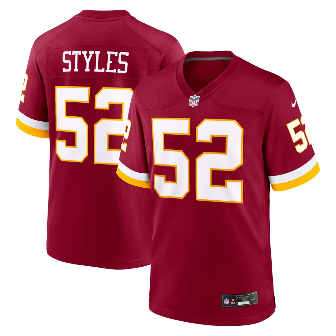 Men's Washington Commanders Sonny Styles Nike Burgundy Team Game Jersey