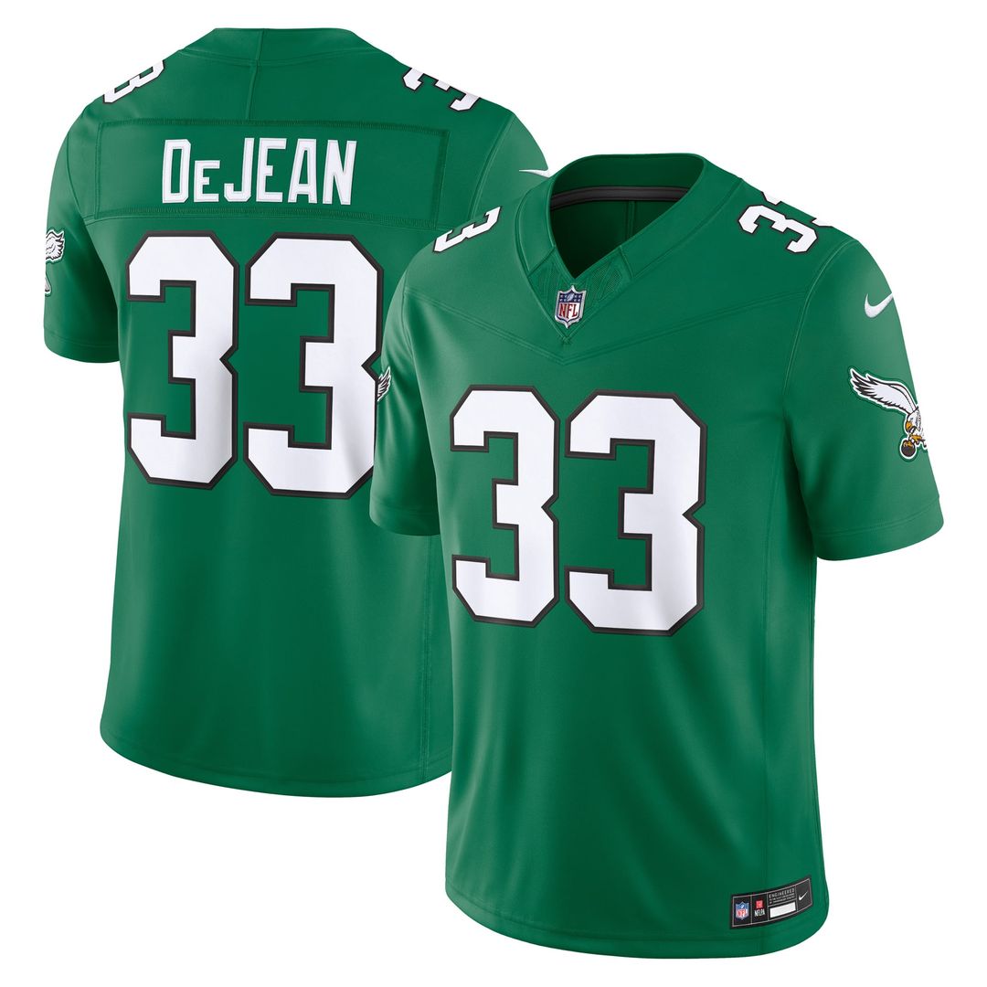 Men's Philadelphia Eagles Cooper DeJean Nike White Vapor F.U.S.E. Stitched Limited Jersey