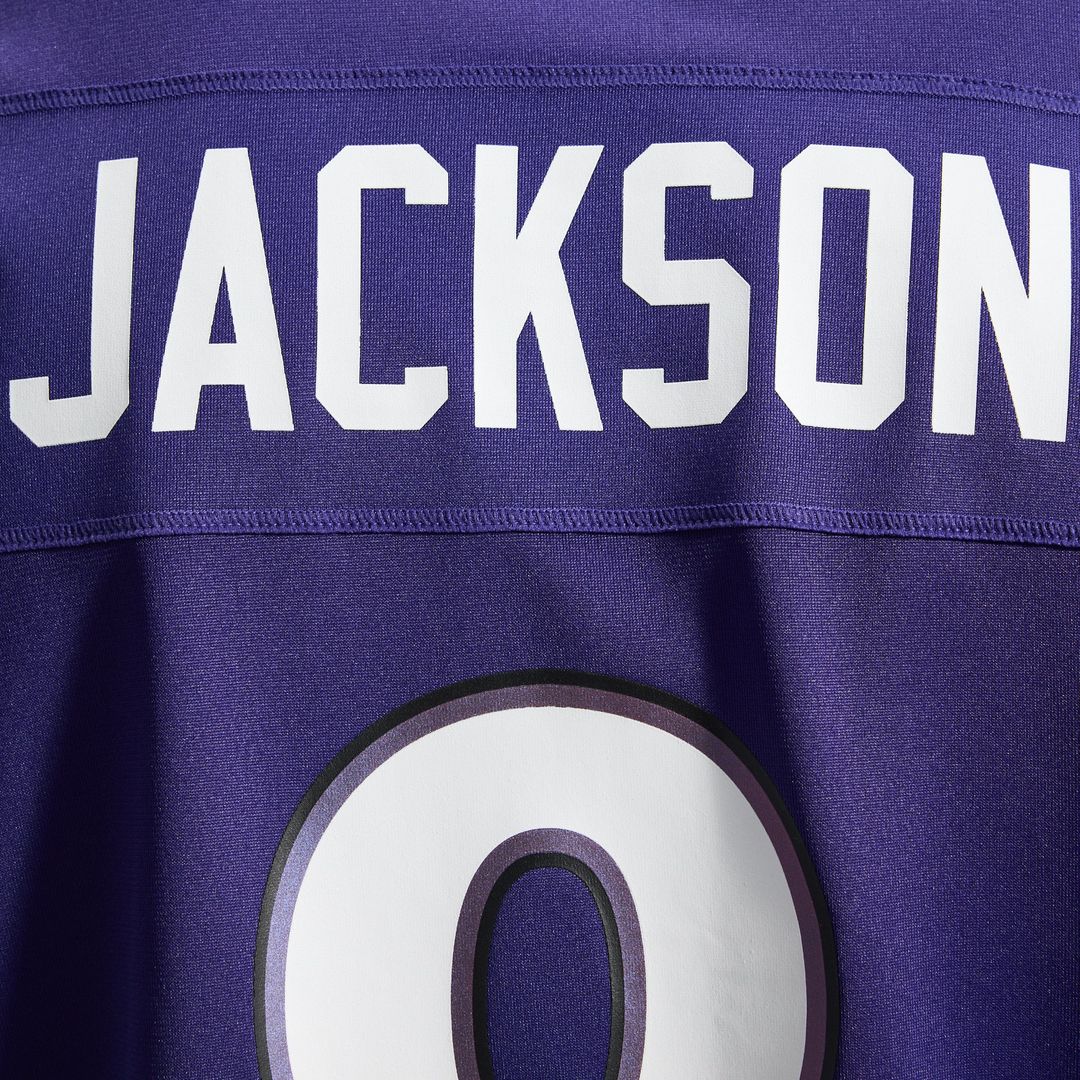 Men's Baltimore Ravens Lamar Jackson Nike Purple Team Game Jersey