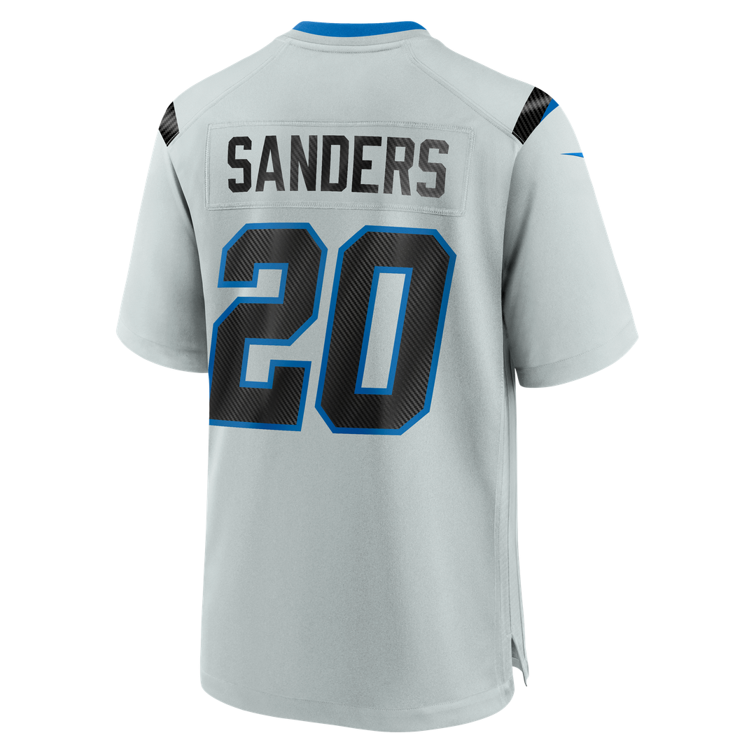 Men's Detroit Lions Barry Sanders Nike Silver 2026 Rivalries Collection Game Jersey