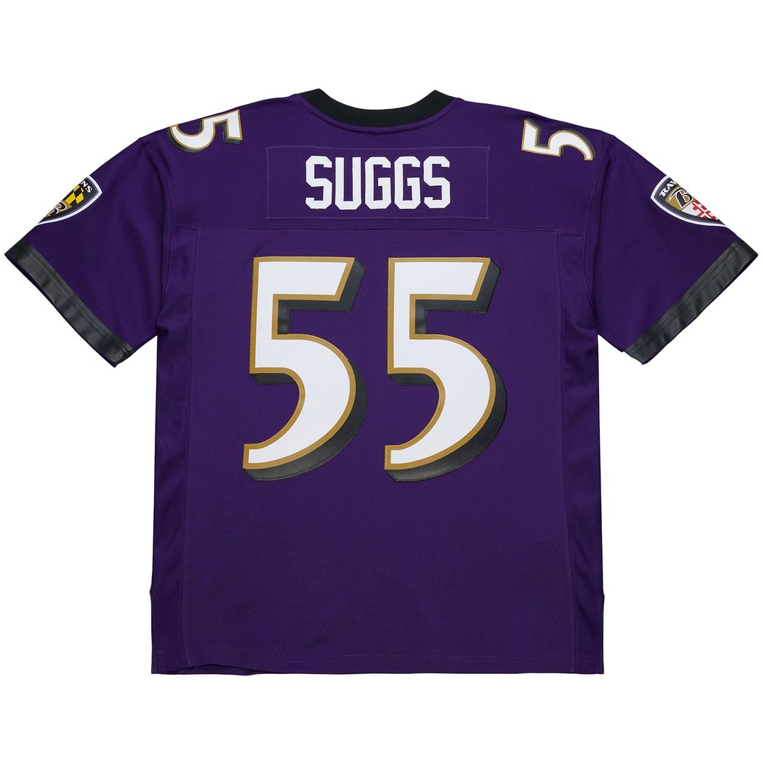 Men's Baltimore Ravens Terrell Suggs Mitchell & Ness Purple 2003 Legacy Replica Jersey