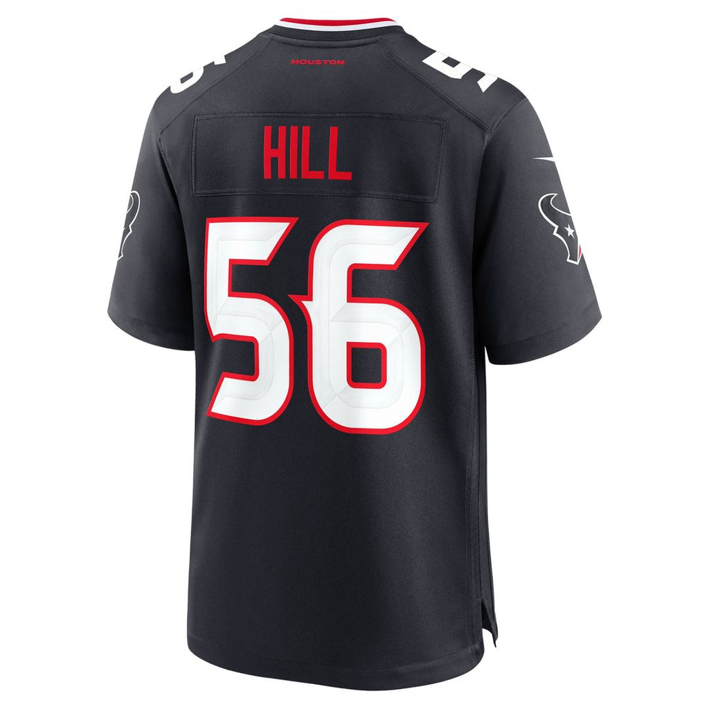 Men's Houston Texans Jamal Hill Nike  Navy Team Game Jersey