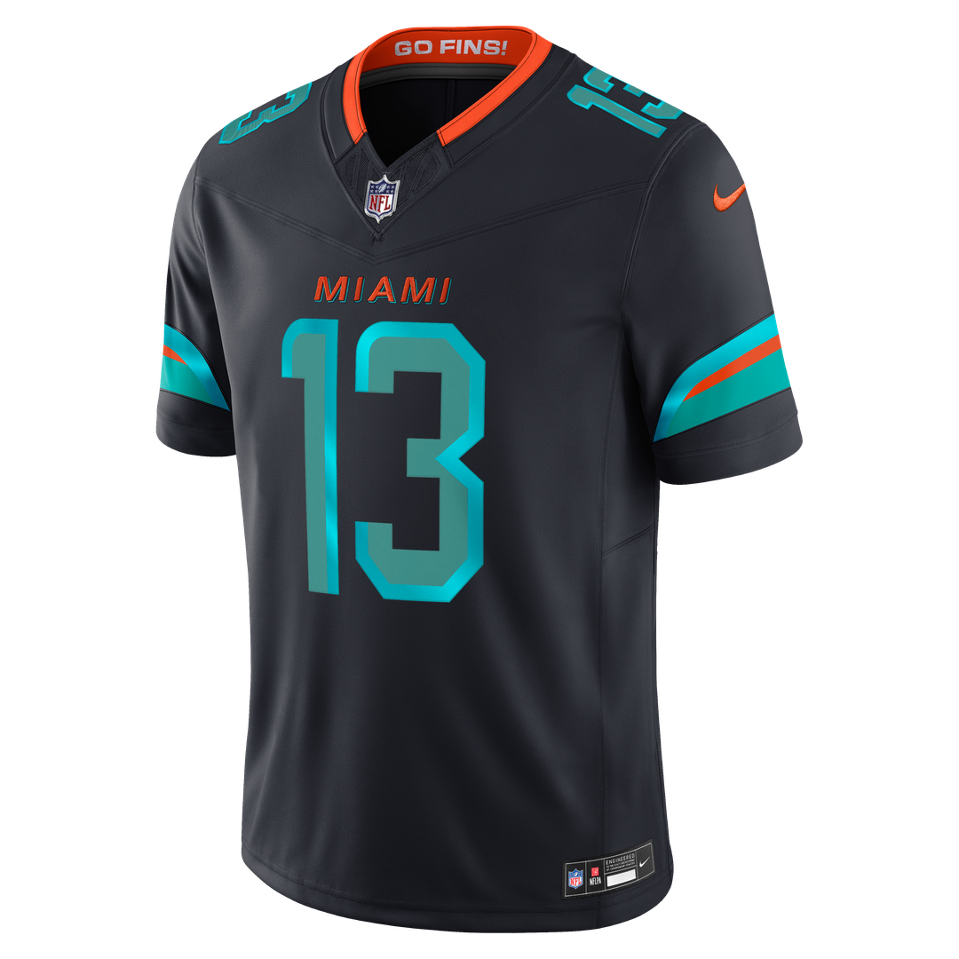 Men's Miami Dolphins Dan Marino Nike Navy Rivalries Collection Stitched Limited Jersey