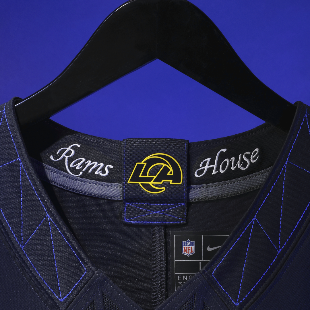 Men's Los Angeles Rams Puka Nacua Nike Dark Blue Rivalries Collection Stitched Limited Jersey